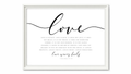 Love Never Fails — 1 Corinthians 13:4–8 | 24×36 XL Framed Scripture Wall Art