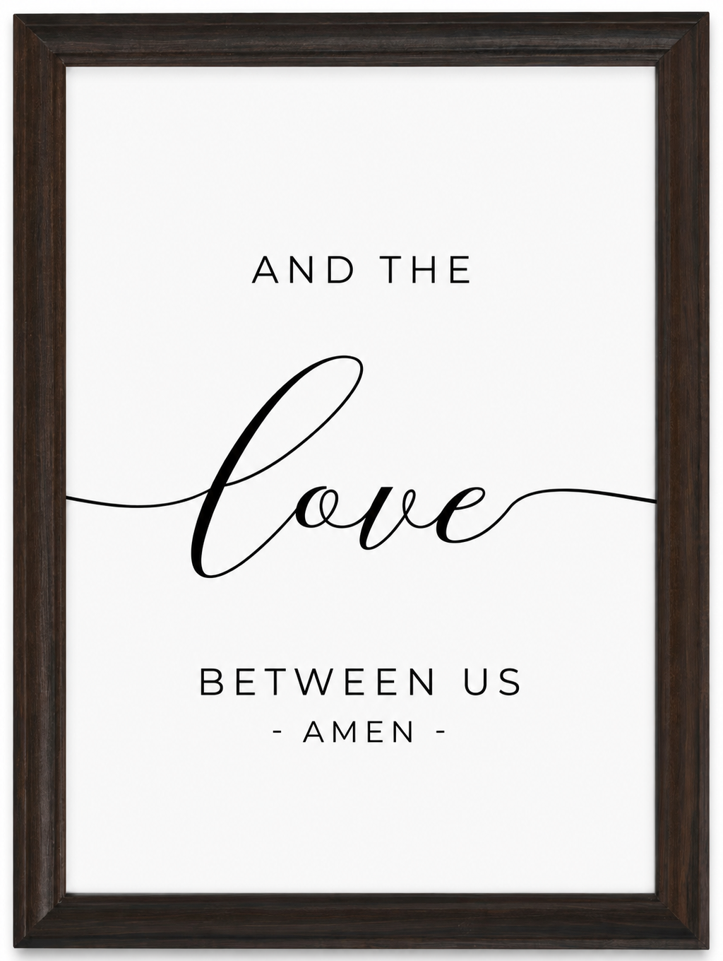 Bless the Food, Family & Love — 3-Piece Dining Prayer Set | 12×16 Dark Oak Framed Wall Art