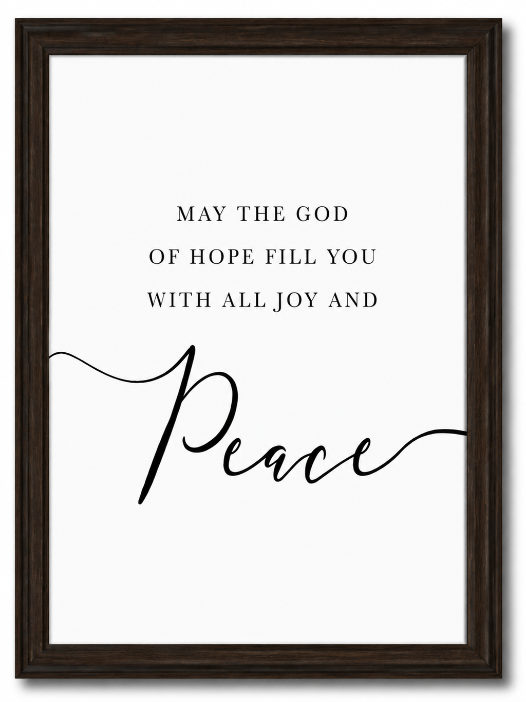 The Hope Collection™ | Romans 15:13 Dark Oak Framed Wall Art Set 12x16"