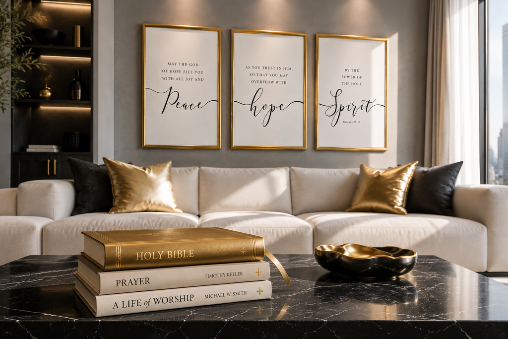 The Hope Collection™ | Romans 15:13 Gold XL Wall Set 24x36"