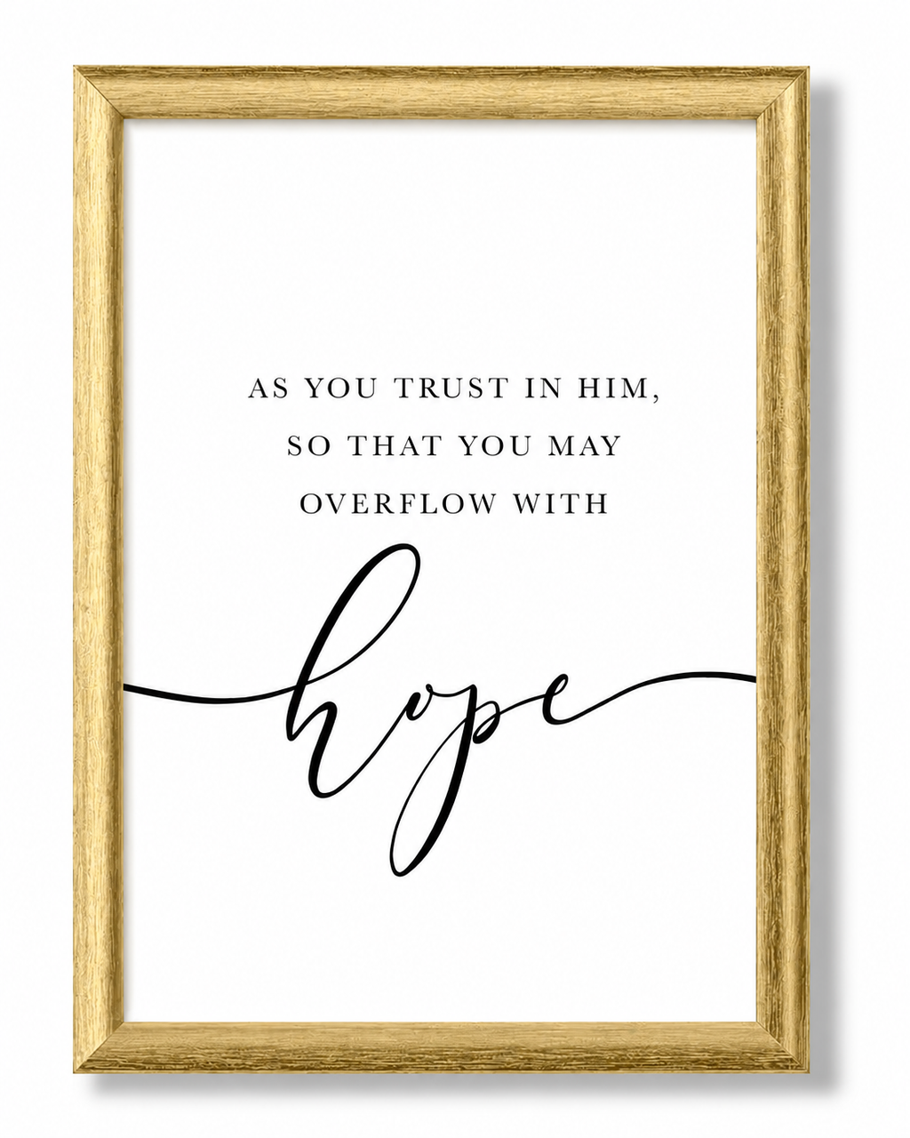 The Hope Collection™ | Romans 15:13 Gold XL Wall Set 24x36"