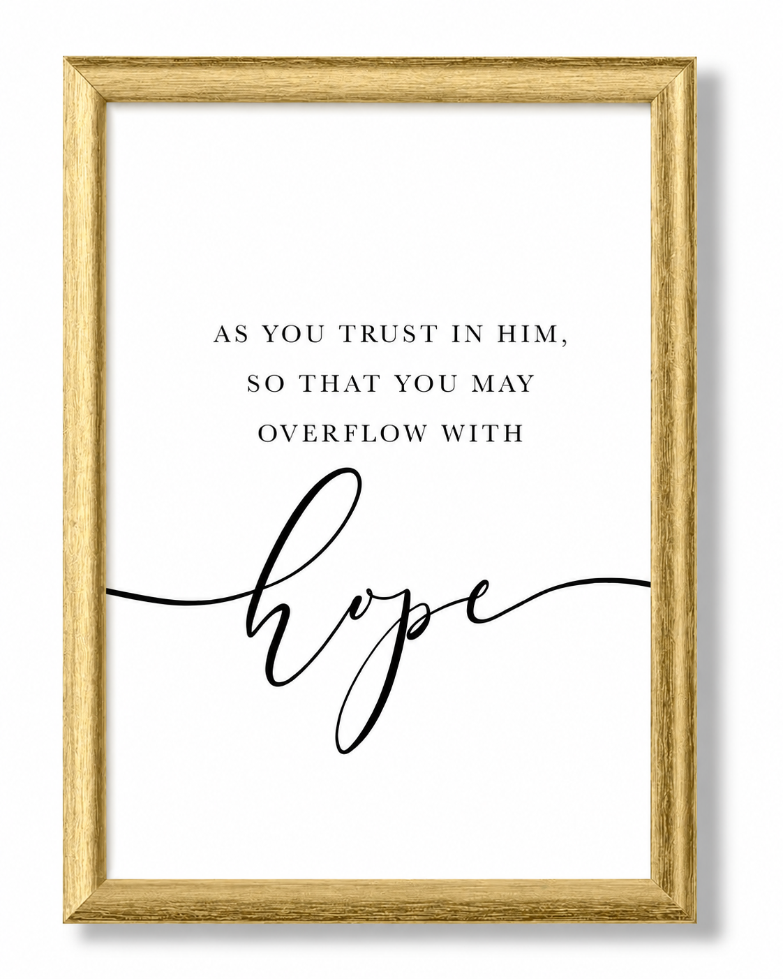 The Hope Collection™ | Romans 15:13 Gold XL Wall Set 24x36"