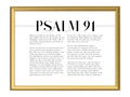 Psalm 91 — He Is My Refuge | 12×16 Gold Framed Scripture Wall Art
